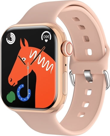 Iw9 2.05 Inch Square Screen Smart Watch Supports Bluetooth Calls Blood Oxygen Monitoring Rose Gold
