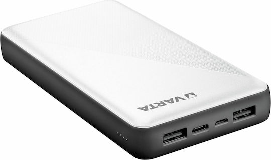 Varta Energy Power Bank 20000mAh with 2 USB-A Ports and USB-C Port White view 6