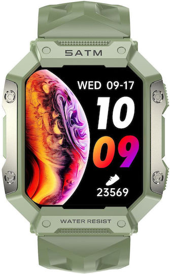 Pg333 1.91 Inch Waterproof Smart Sports Watch Support Heart Rate Monitoring Blood Pressure Monitoring Green view 1