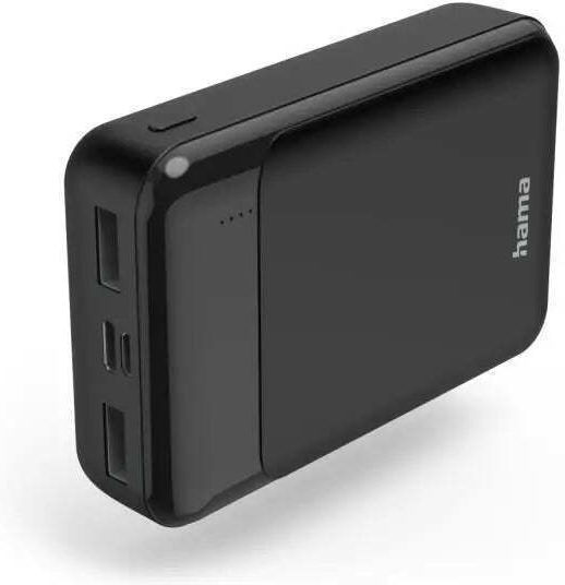 HAMA Eco Power 10 10000mAh with 2 USB-A Ports and USB-C Port Black