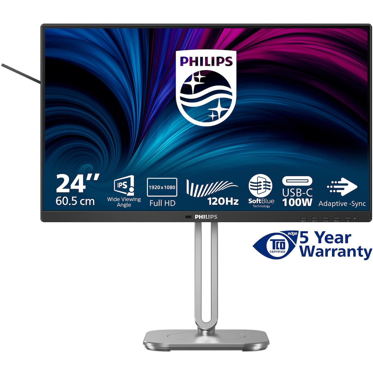 Philips 24B2U4301/00 IPS Monitor 23.8" FHD 1920x1080 with 4ms Response Time GTG view 6