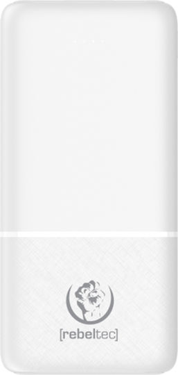 Rebeltec P10 Power Bank 10000mAh 10W with 2 USB-A Ports and USB-C Port White view 2
