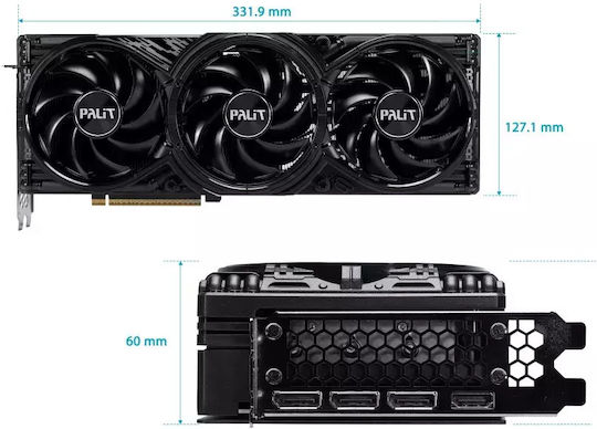 Palit GeForce RTX 5070 Ti rev. 1.0 16GB GDDR7 GamingPro OC Graphics Card vista 2