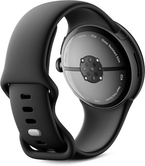 Google Pixel Watch 3 Aluminium 45mm Waterproof with Heart Rate Monitor (Matte Black Aluminum Case / Obsidian Active Band) view 4