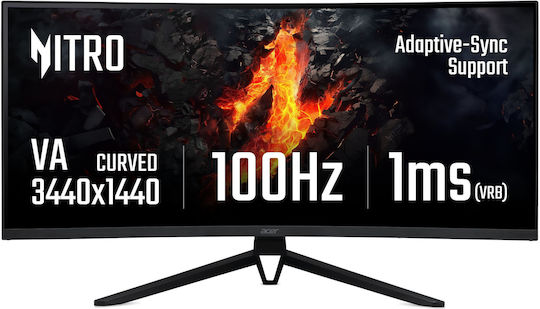 Acer ED343CUR Xbmiippx Ultrawide VA HDR Curved Gaming Monitor 34" QHD 3440x1440 with Response Time 4ms GTG