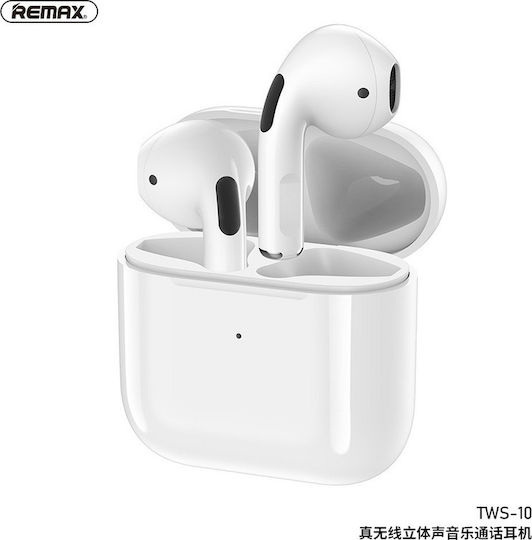 Remax TWS-10i Earbud Bluetooth Handsfree Earphones with Sweat Resistance and Charging Case White