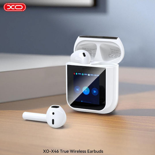 XO X46 Earbud Bluetooth Handsfree Headphones with Charging Case White vista 5