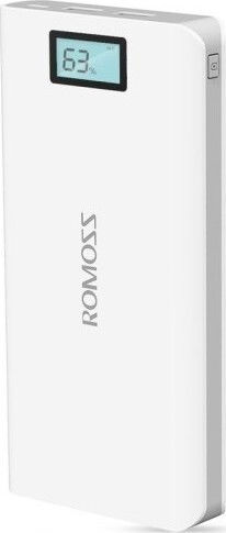 Romoss Sense Plus Power Bank 20000mAh with 2 USB-A Ports White