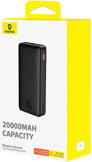 Baseus Airpow Power Bank 20000mAh 20W with USB-A Port and USB-C Port Black view 5