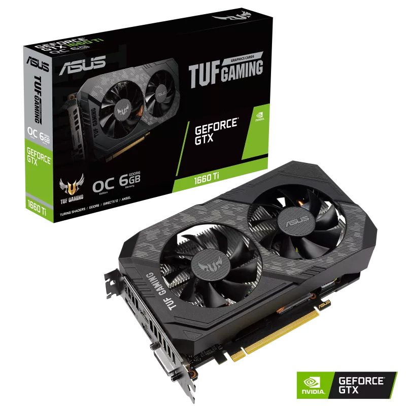 Asus GeForce GTX 1660 Ti 6GB GDDR6 TUF Gaming EVO OC Graphics Card