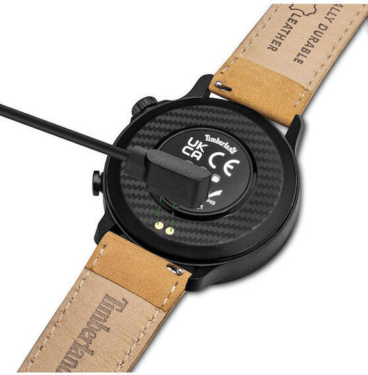 Timberland Trail Force S1 48mm Smartwatch with Heart Rate Monitor (Light Brown Leather Strap Gift Set) view 5