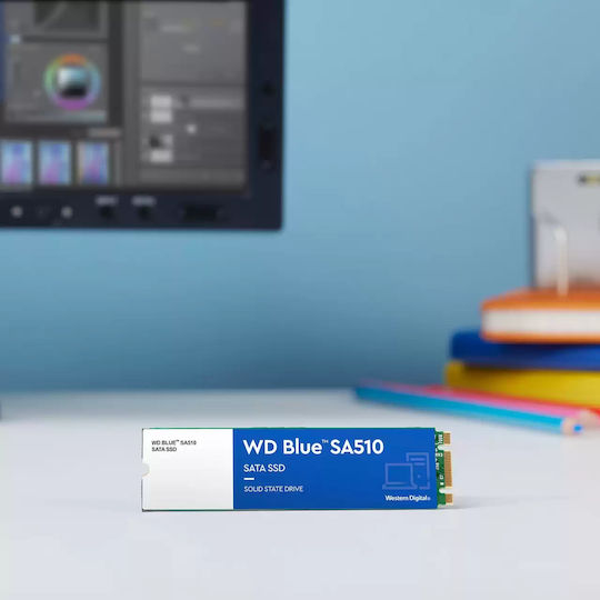 Western Digital Blue SA510 SSD 500GB M.2 Type with SATA III Connection WDS500G3B0B vue 6