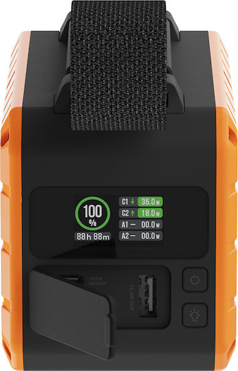 Xtorm Rugged XR204 Power Bank 40000mAh 100W with USB-A Port and 2 USB-C Ports Power Delivery / Quick Charge 3.0 Orange vue 2