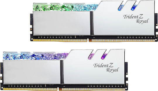 G.Skill Trident Z Royal DDR4 32GB RAM with 2x16GB Modules and Speed 3600 for Desktop F4-3600C18D-32GTRS view 2