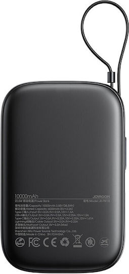 Joyroom JR-PBF18 Power Bank 10000mAh 22.5W with USB-A Port and USB-C Port Black vue 5