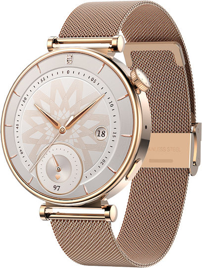 Riversong Glow Smartwatch with Heart Rate Monitor (Rose Gold)