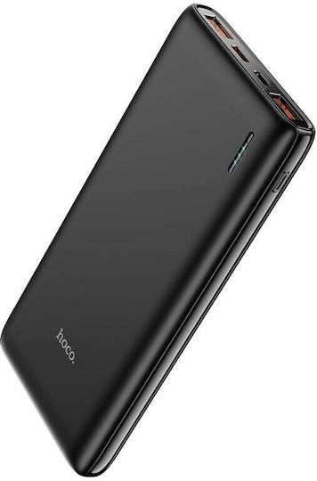 Hoco J80 Power Bank 10000mAh 22.5W with 2 USB-A Ports and USB-C Port Power Delivery Black