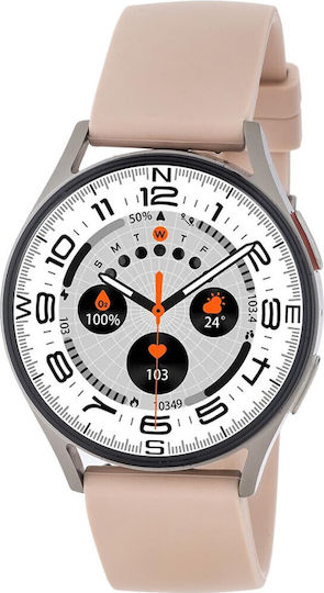 3Guys 3GW7322 40mm Smartwatch with Heart Rate Monitor (Beige)