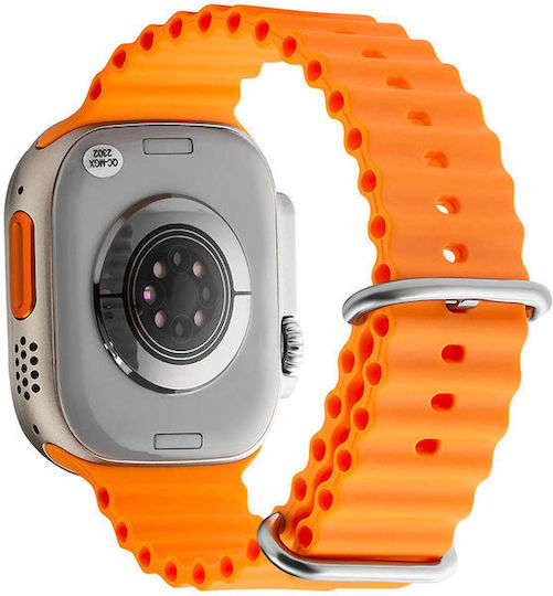 Lee Cooper Square Edge Plus Waterproof Smartwatch with Heart Rate Monitor (Orange) view 3