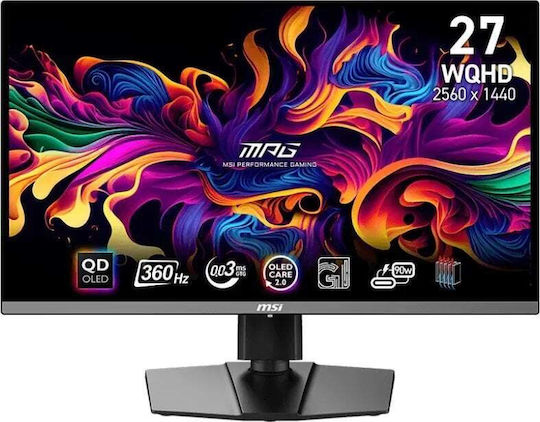 MSI 271QRX QD-OLED Gaming Monitor 26.5" QHD 2560x1440 360Hz with Response Time 0.03ms GTG