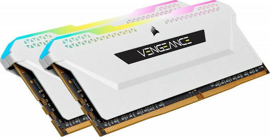 Corsair Vengeance RGB Pro SL DDR4 16GB RAM with 2x8GB Modules and Speed 3200 for Desktop CMH16GX4M2E3200C16W view 3