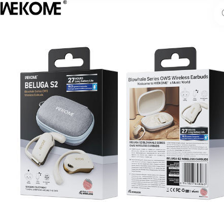 Beluga S2 Open Ear Bluetooth Handsfree Earphones with Charging Case Beige view 2