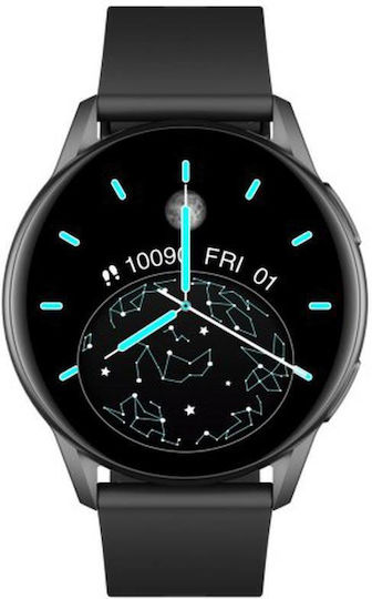 Obaku Strand Aluminium 40mm Waterproof Smartwatch with Heart Rate Monitor (Black)