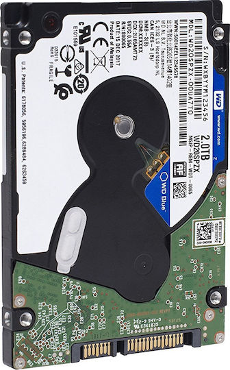 Western Digital Blue 2TB HDD Hard Drive 2.5" SATA III 5400rpm with 128MB Cache for Desktop / Laptop / PS4 WD20SPZX view 4