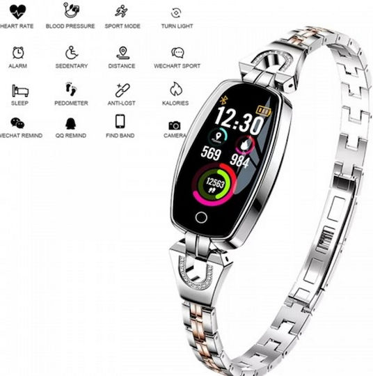 Lady Smartwatch with Heart Rate Monitor (Silver)