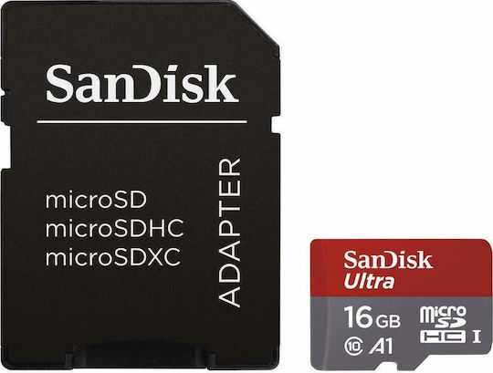 Sandisk Ultra microSDHC 16GB U1 A1 UHS-I 98MB/s with Adapter