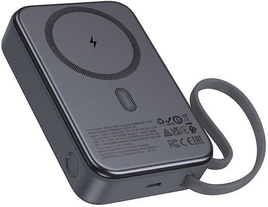 Hoco Q44A MagSafe Power Bank 20000mAh 45W With USB-C Output Port Power Delivery Quick Charge 3.0 Black view 1