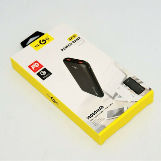 KLGO KP-57 Power Bank 10000mAh with 2 USB-A Ports Black vue 4