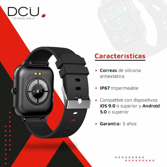 DCU Smartwatch with Heart Rate Monitor (Black) vue 4