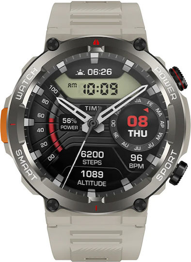 BlackView W50 Pro 56mm Waterproof Smartwatch with Heart Rate Monitor (Khaki) vue 6