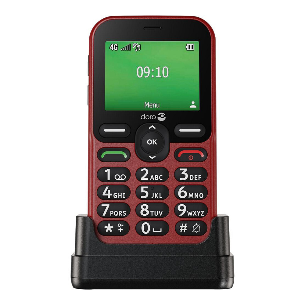 Doro Leva E10 Dual SIM Mobile Phone with Large Buttons Red