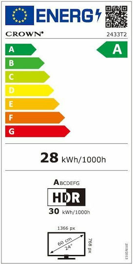 Crown Television 24" HD Ready LED 2433T2 (2019) view 2