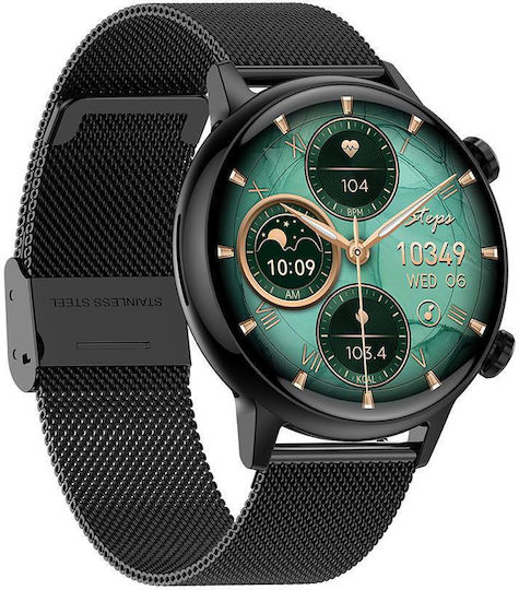 Manta Alexa Mini 39mm Smartwatch with Heart Rate Monitor (Black) view 4