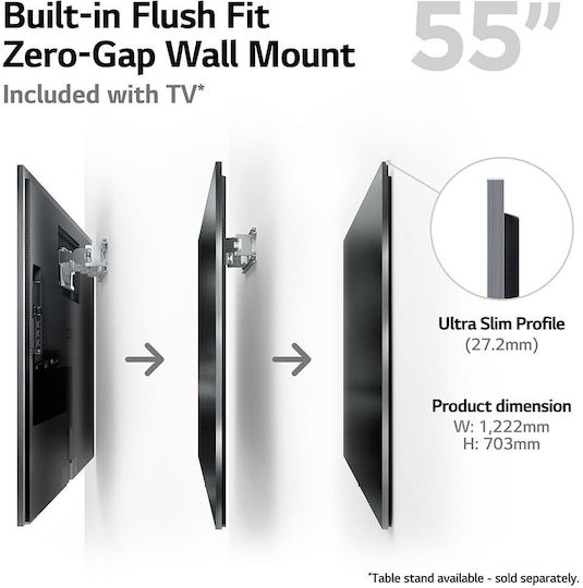 LG Smart Television 55" 4K UHD OLED Evo OLED55G36LA HDR (2023) view 4