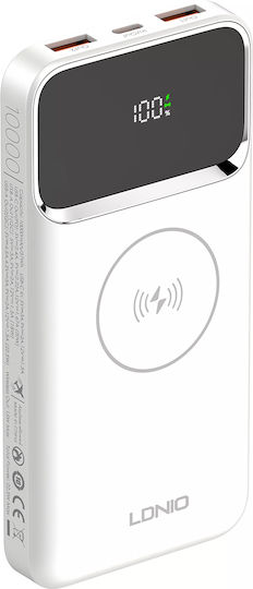 Ldnio PQ12 Power Bank 10000mAh with 2 USB-A Ports and USB-C Port Power Delivery White Ansicht 2