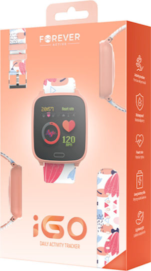 Forever JW-100 Smartwatch with Heart Rate Monitor (Orange) view 6