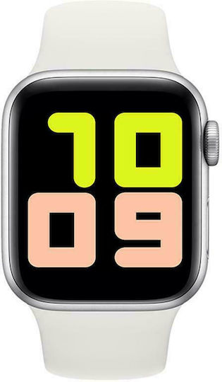 X7 44mm Smartwatch with Heart Rate Monitor (White)