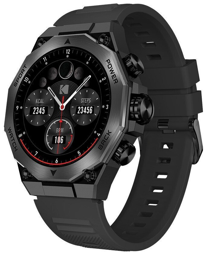Kodak Sw-7215 Stainless Steel Smartwatch with SIM and Heart Rate Monitor Black
