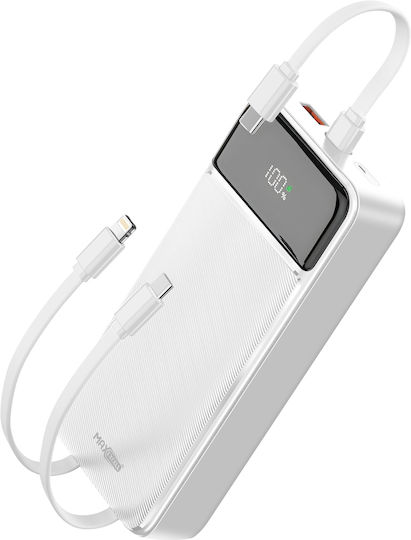 Maxexcell Power Bank 20000mAh with USB-A Port and USB-C Port White view 1