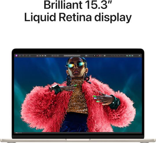 Apple MacBook Air 15" (2024) 15.3" Retina Display (M3-8-core/24GB/512GB SSD) Starlight (GR Keyboard) view 5