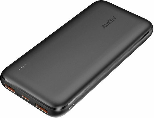 Aukey PB-N73s Power Bank 10000mAh 20W with 2 USB-A Ports and USB-C Port Power Delivery / Quick Charge 3.0 Black