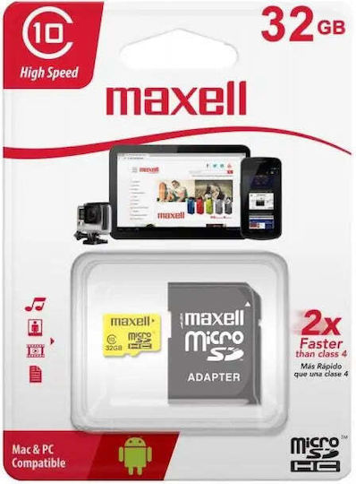 Maxell microSDHC 32GB Class 10 with Adapter view 2