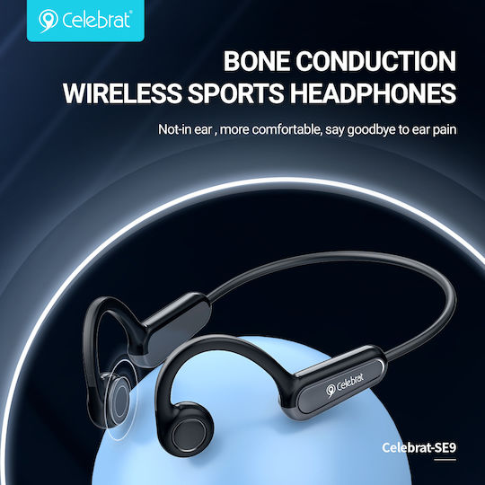 Celebrat SE9 Bone Conduction Bluetooth Handsfree Earphones with Sweat Resistance Black vista 5