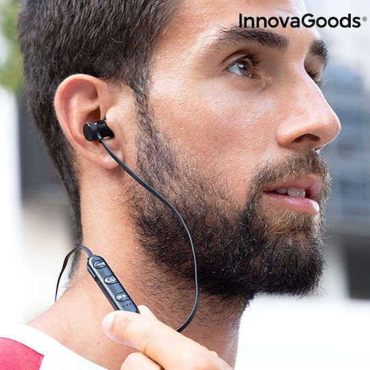 InnovaGoods Magnetic In-ear Bluetooth Handsfree Earphones with Sweat Resistance Black view 6