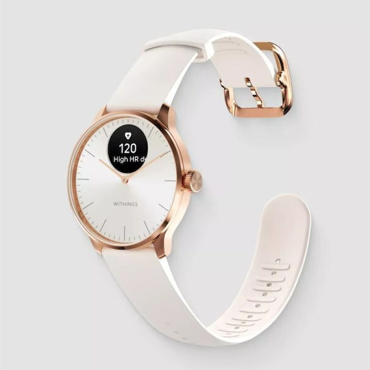 Withings ScanWatch Light Stainless Steel 37mm Waterproof with Heart Rate Monitor (Sand) vue 2