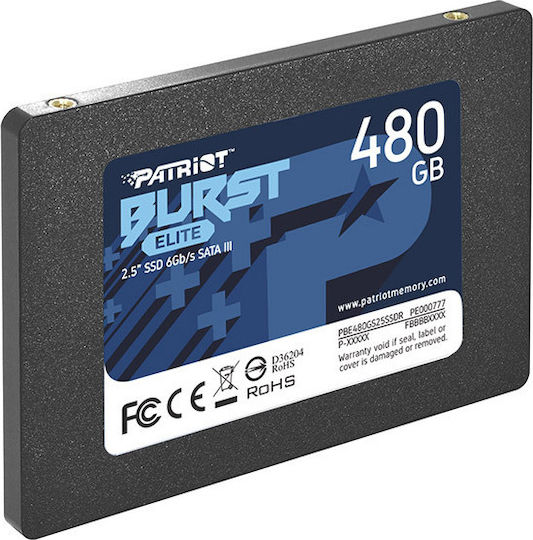 Patriot Burst Elite SSD 480GB 2.5'' Type with SATA III Connection PBE480GS25SSDR vista 3